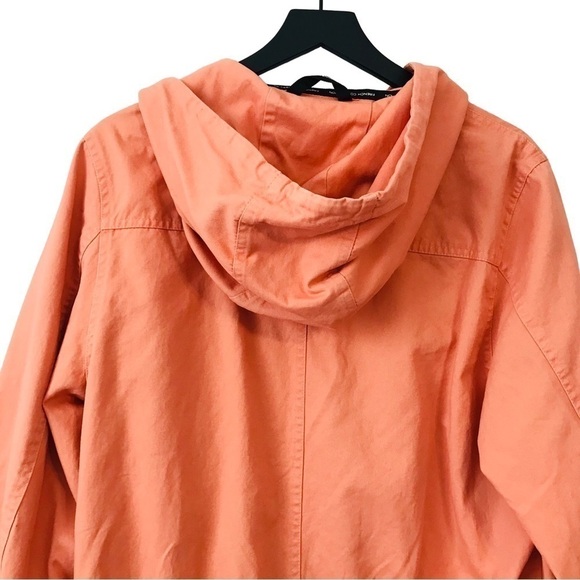 New! French Connection Cotton Bomber Peach Hooded Jacket - Picture 5 of 12
